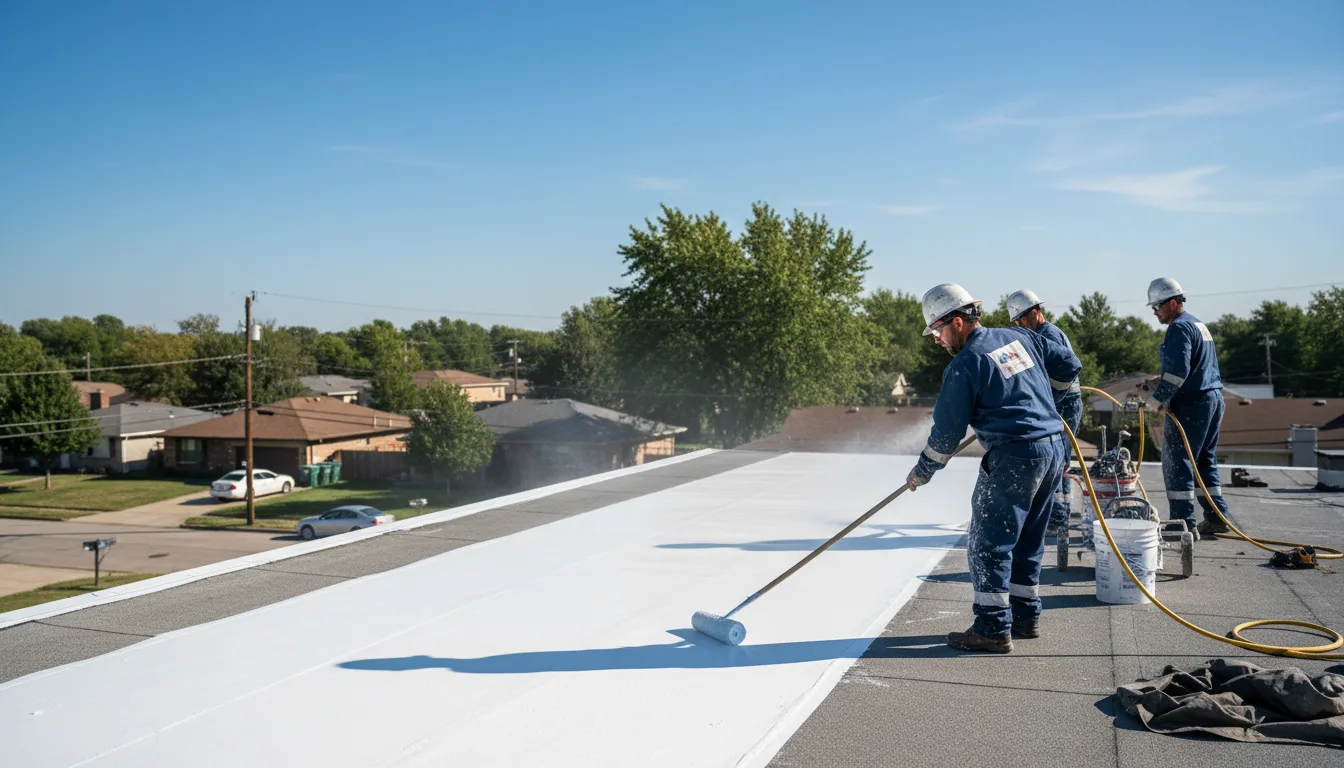 Commercial roof coating in La Rose, IL near me